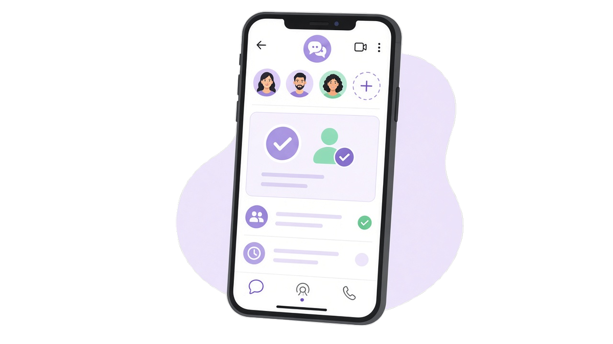 WhatsApp group info screen on a phone showing a join request resolved—either the member appears in the participant list or the pending request is gone after a reject.