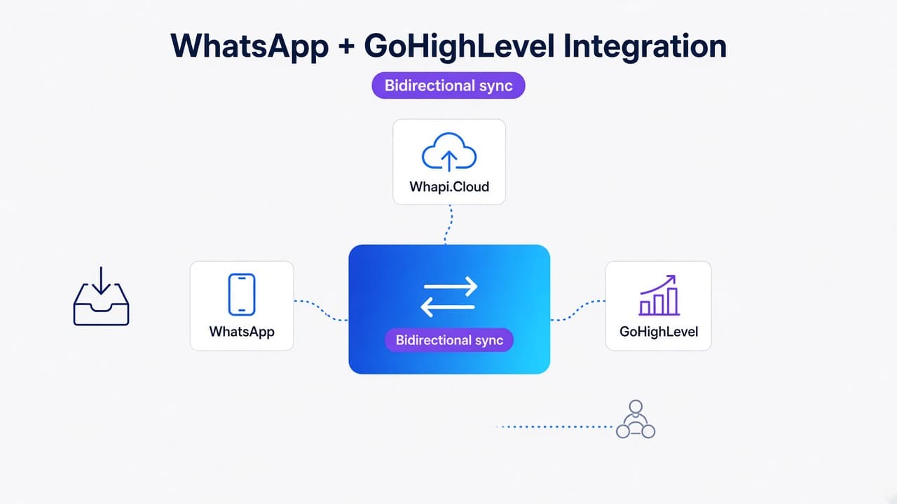 WhatsApp bidirectional sync with GoHighLevel via Whapi.Cloud webhooks